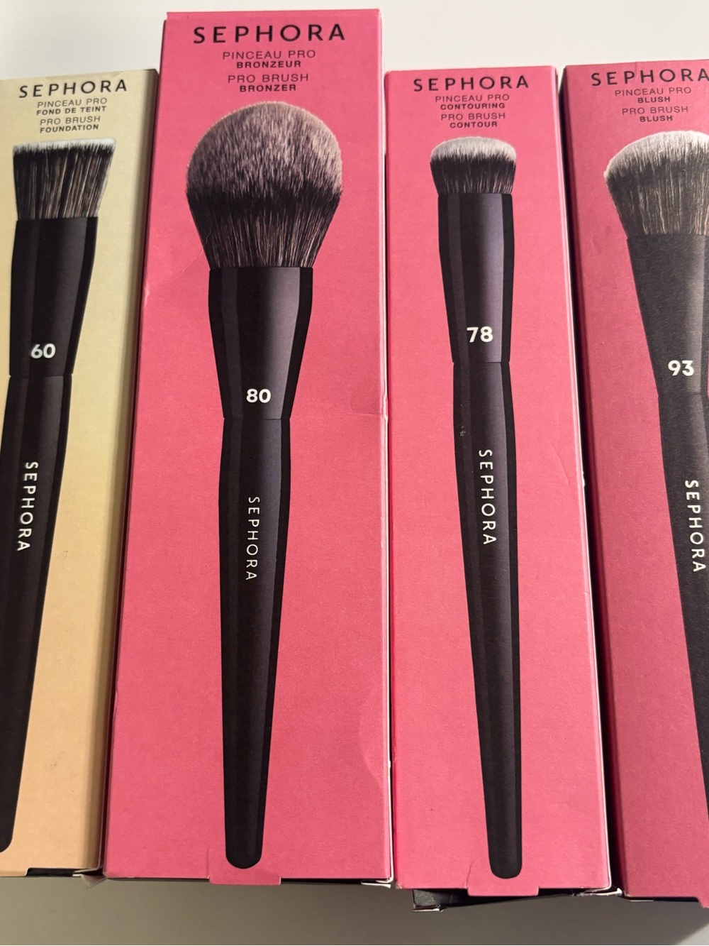 6 Sephora Pro Brush Set 2 foundation 1contour 1blush 1bronzer 1powder 1eyeshadow - Picture 5 of 5